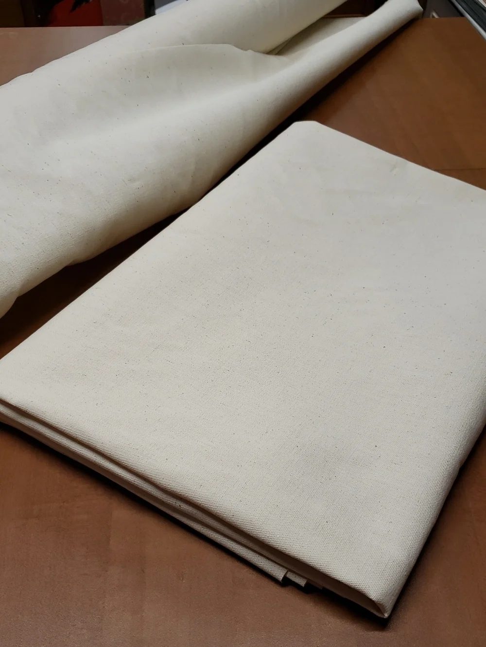 Natural Cotton Canvas Fabric Bolt - Heavyweight Plain Weave